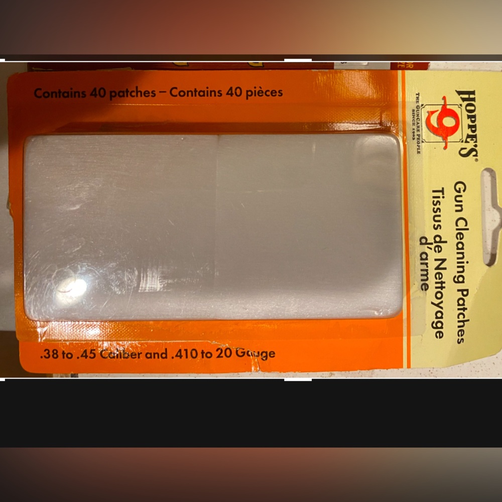 Gun tissues for cleaning .38 to .45 caliber guns patches contains 40 pieces